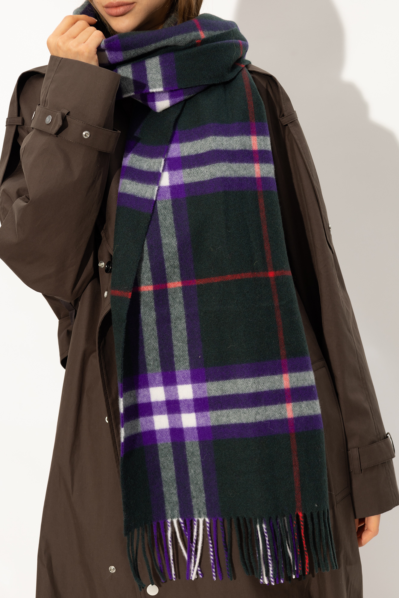 Burberry scarf mens purple online